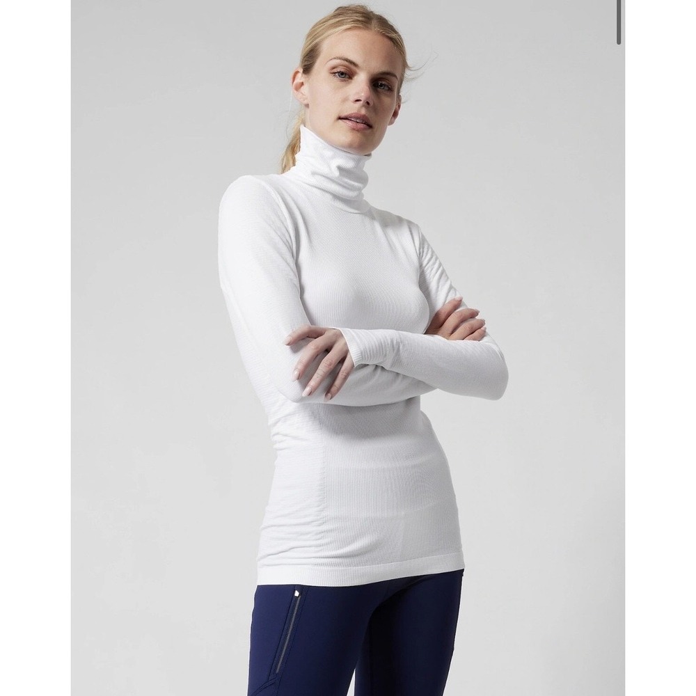 Athleta Flurry Blizzard‎ Rib Turtleneck Womens L Gorpcore Outdoor Sporty Workout